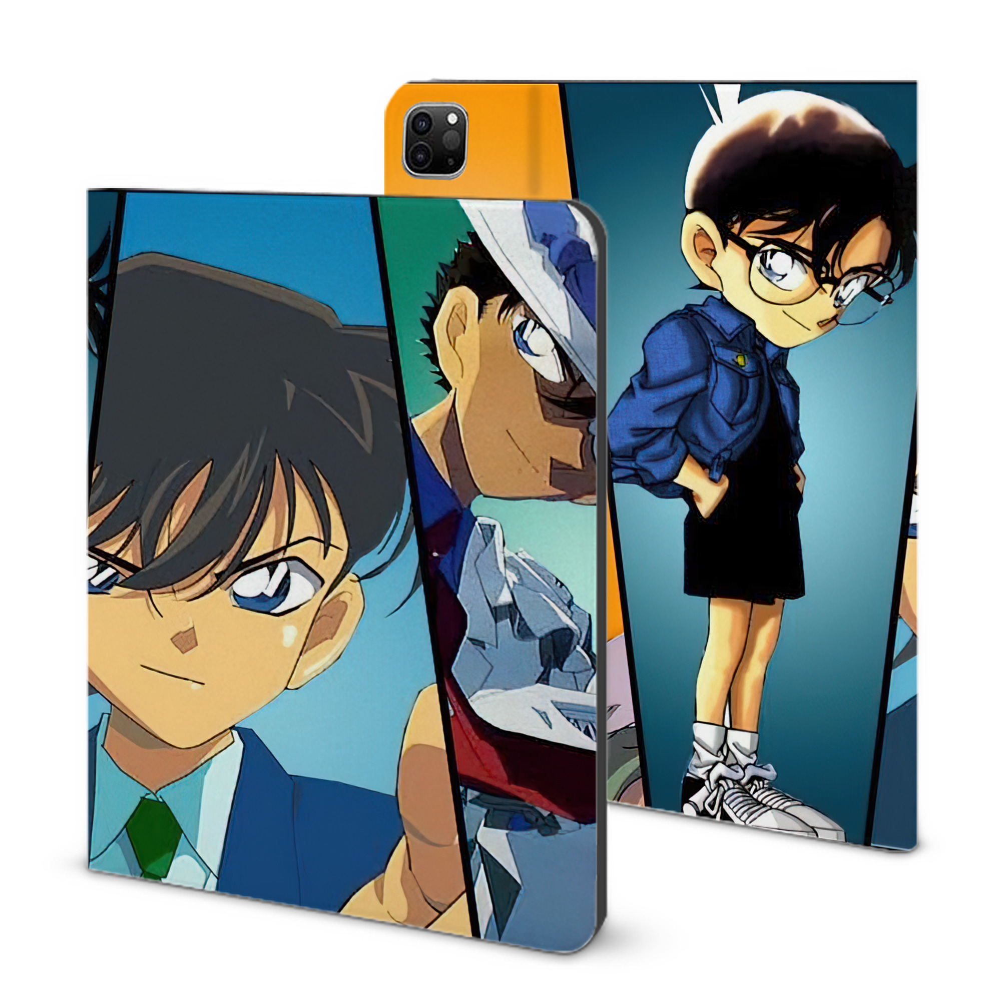 （画像用） 名探偵コナン Detective Conan IPad ケース ブック型 PUレザー TPU 耐衝撃 軽量 薄型 ペン収納なし 全面保護 IPad 各モデル対応